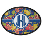 Pomegranates & Lemons Iron On Oval Patch w/ Monogram