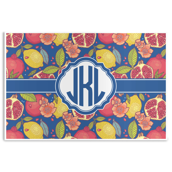 Custom Pomegranates & Lemons Disposable Paper Placemats (Personalized)