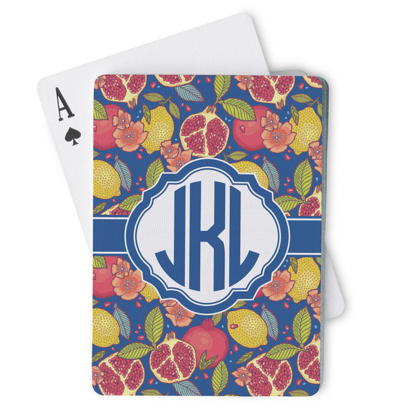 Custom Pomegranates & Lemons Playing Cards (Personalized)