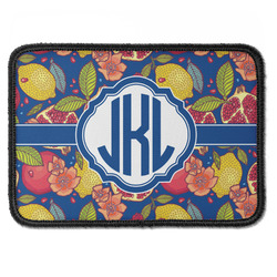 Pomegranates & Lemons Iron On Rectangle Patch w/ Monogram