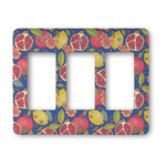 Pomegranates & Lemons Rocker Style Light Switch Cover - Three Switch