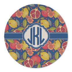 Pomegranates & Lemons Round Linen Placemat (Personalized)