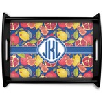 Pomegranates & Lemons Black Wooden Tray - Large (Personalized)