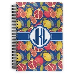 Pomegranates & Lemons Spiral Notebook - 7x10 w/ Monogram