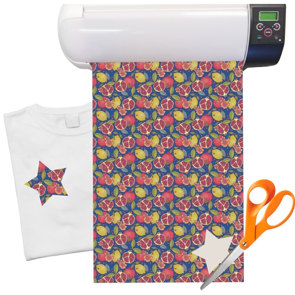 Custom Pomegranates & Lemons Heat Transfer Vinyl Sheet (12"x18")