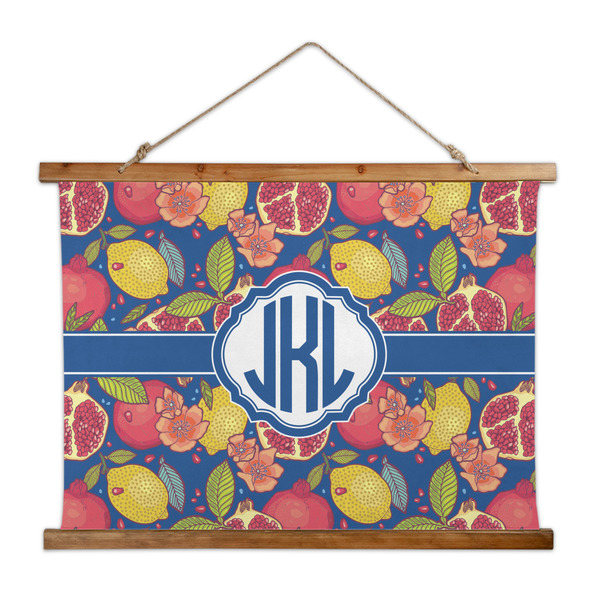 Custom Pomegranates & Lemons Wall Hanging Tapestry - Wide (Personalized)