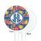 Pomegranates & Lemons White Plastic 5.5" Stir Stick - Single Sided - Round - Front & Back