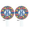 Pomegranates & Lemons White Plastic 7" Stir Stick - Double Sided - Round - Front & Back