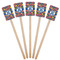 Pomegranates & Lemons Wooden 6.25" Stir Stick - Rectangular - Fan View