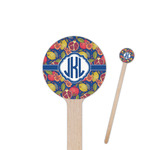 Pomegranates & Lemons 6" Round Wooden Stir Sticks - Single Sided (Personalized)