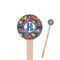 Pomegranates & Lemons Wooden 7.5" Stir Stick - Round - Closeup