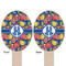 Pomegranates & Lemons Wooden Food Pick - Oval - Double Sided - Front & Back