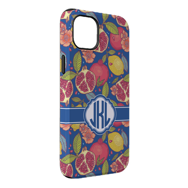 Custom Pomegranates & Lemons iPhone Case - Rubber Lined - iPhone 14 Pro Max (Personalized)