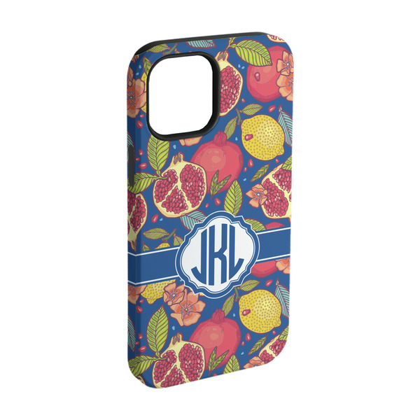 Custom Pomegranates & Lemons iPhone Case - Rubber Lined - iPhone 15 Pro (Personalized)