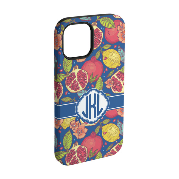 Custom Pomegranates & Lemons iPhone Case - Rubber Lined - iPhone 15 (Personalized)