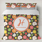 Apples & Oranges Duvet Cover Set - King (Personalized)