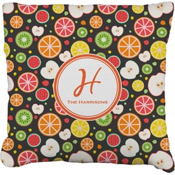 Apples & Oranges Faux-Linen Throw Pillow 26" (Personalized)