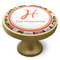 Apples & Oranges Cabinet Knob - Gold - Side