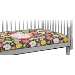 Apples & Oranges Crib Fitted Sheet (Personalized)