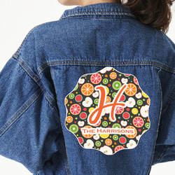 Apples & Oranges Twill Iron On Patch - Custom Shape - 3XL - Set of 4 (Personalized)