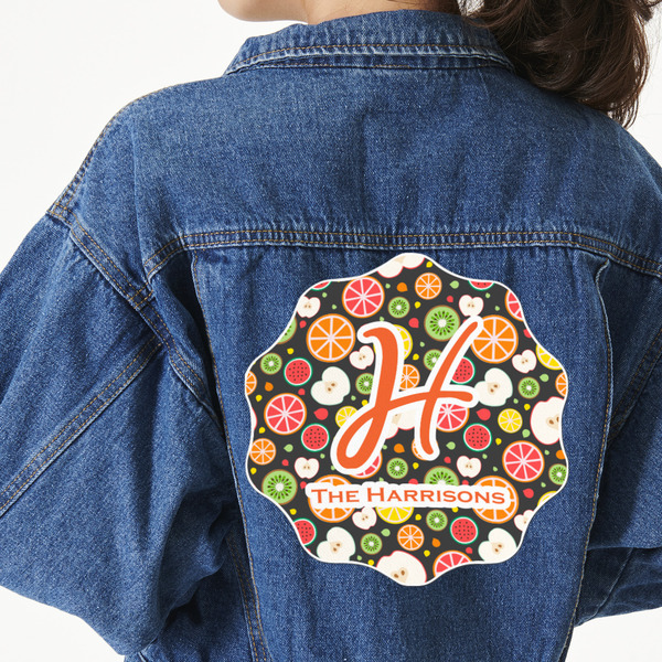 Custom Apples & Oranges Twill Iron On Patch - Custom Shape - 3XL (Personalized)