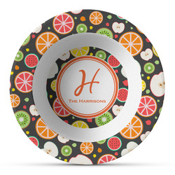Apples & Oranges Plastic Bowl - Microwave Safe - Composite Polymer (Personalized)