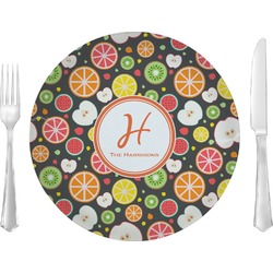 Apples & Oranges 10" Glass Lunch / Dinner Plates - Single or Set (Personalized)