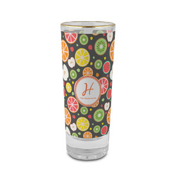 Apples & Oranges 2 oz Shot Glass - Glass with Gold Rim (Personalized)