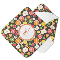 Apples & Oranges Hooded Baby Towel (Personalized)
