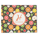 Apples & Oranges Single-Sided Linen Placemat - Single w/ Name and Initial