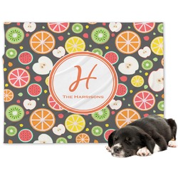 Apples & Oranges Dog Blanket - Large (Personalized)