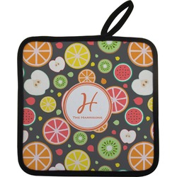 Apples & Oranges Pot Holder w/ Name and Initial