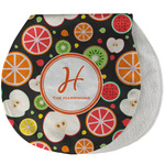 Apples & Oranges Burp Pad - Velour w/ Name and Initial