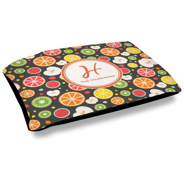 Custom Apples & Oranges Outdoor Dog Bed - Large (Personalized)