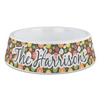 Apples & Oranges Plastic Dog Bowl - Large (Personalized)