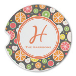 Apples & Oranges Sandstone Car Coaster - Single (Personalized)