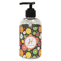 Apples & Oranges Plastic Soap / Lotion Dispenser (8 oz - Small - Black) (Personalized)