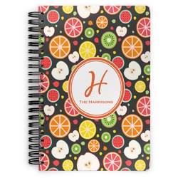 Apples & Oranges Spiral Notebook - 7x10 w/ Name and Initial