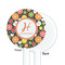 Apples & Oranges White Plastic 5.5" Stir Stick - Single Sided - Round - Front & Back