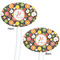 Apples & Oranges White Plastic 7" Stir Stick - Double Sided - Oval - Front & Back