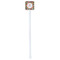 Apples & Oranges White Plastic Stir Stick - Double Sided - Square - Single Stick