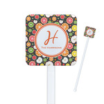 Apples & Oranges Square Plastic Stir Sticks (Personalized)