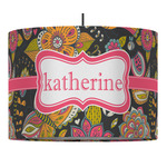 Birds & Butterflies 16" Drum Pendant Lamp - Fabric (Personalized)