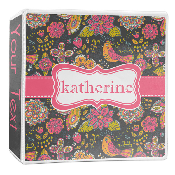 Custom Birds & Butterflies 3-Ring Binder - 2 inch (Personalized)