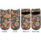 Birds & Butterflies Adult Ankle Socks - Double Pair - Front and Back - Apvl