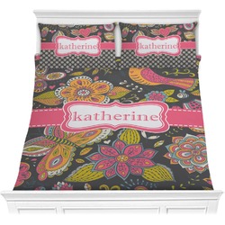 Birds & Butterflies Comforter Set - Full / Queen (Personalized)
