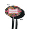 Birds & Butterflies Black Plastic 7" Stir Stick - Single Sided - Oval - Front & Back