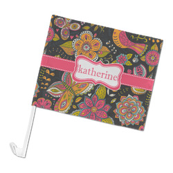 Birds & Butterflies Car Flag - Large (Personalized)