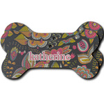 Birds & Butterflies Ceramic Dog Ornament - Front & Back w/ Name or Text