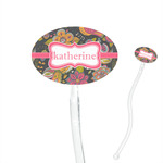 Birds & Butterflies 7" Oval Plastic Stir Sticks - Clear (Personalized)